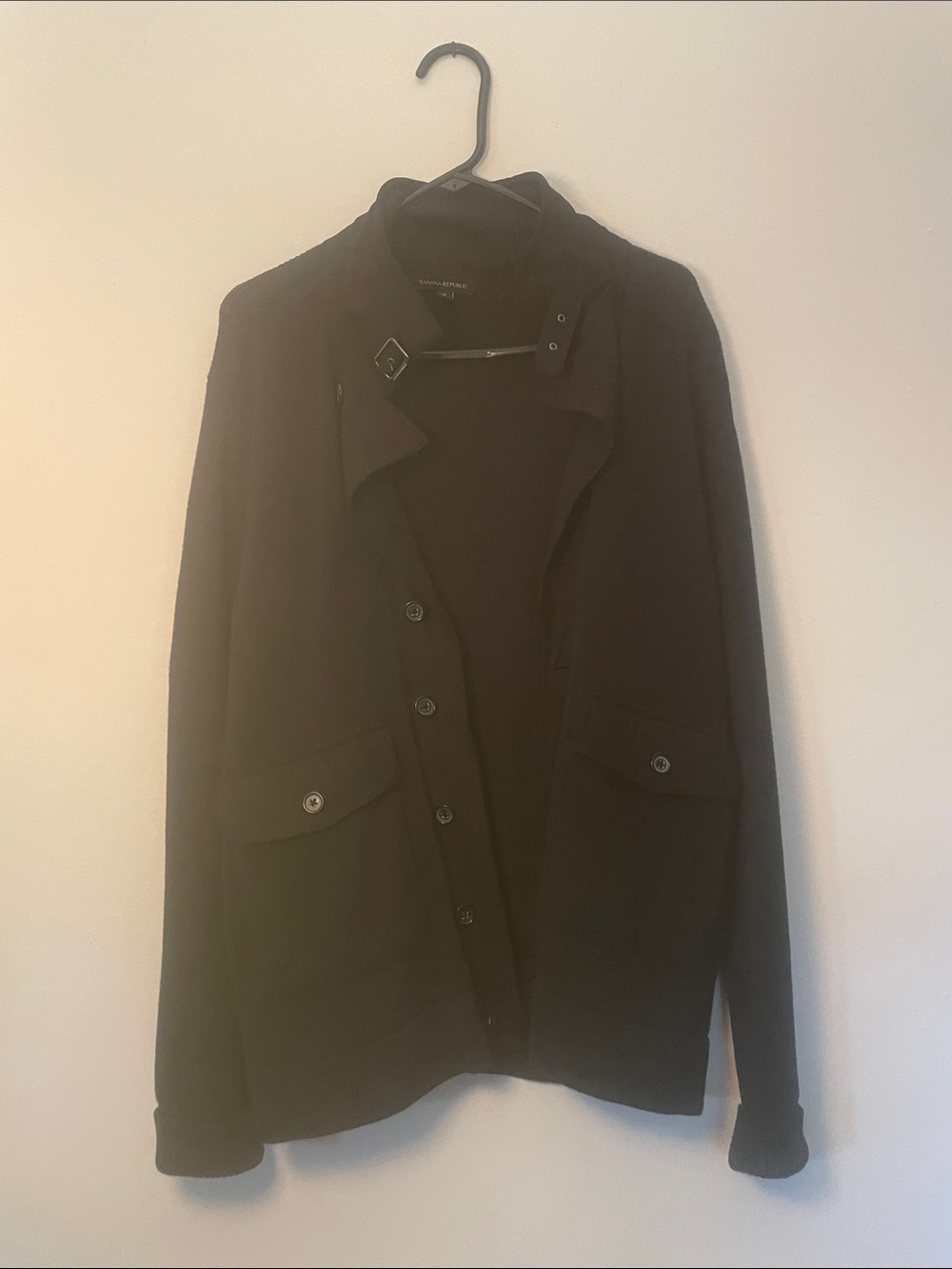 Banana Republic Men's Black Military Field Jacket